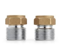 Shower Mounting Plate Connection Nut 15mm x 3/4" MaIe, Chrome (2 Packs) | Spare Shower Fixing Plate Connectors, High Quality Brass Construction, Secure Connection, Leak Free Operation