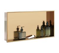 (gold) vidaXL Shower Niche Wall Recessed Shower Shelf Brushed Silver Stainless Steel