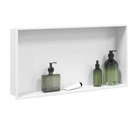 Shower niche brushed silver 62x32x9cm stainless steel recessed bathroom storage