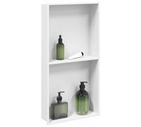 Shower Niche Brushed Silver Stainless Steel Wall Insert 32x62x9cm Built-in Shelf