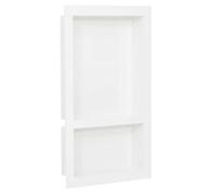 Shower Niche High Gloss White 41x69x9 cm SMC Resin Wall Recessed Shelf 2-Comp XL