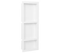 Shower Niche High Gloss White SMC Resin 41x99x9 cm 3 Compartment Shelf Durable.
