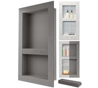 Shower Niche Insert Tile Ready - Bathroom Wall Niche for Shower Wall,Waterproof Insert Recessed Shelf for Bathroom Storage Bath Renovation/Remodel,12"x24"x4"Depth(Inner)Tie Ready Bath Niches Shelf