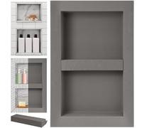 Shower Niche Insert Tile Ready - Bathroom Wall Niche for Shower Wall,Waterproof Insert Recessed Shelf for Bathroom Storage Bath Renovation/Remodel,12"x20"x4"Depth(Inner)Tie Ready Bath Niches Shelf