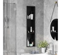 Shower Niche recessed matt black 90 x 20 x 9.5cm stainless steel storage shelf
