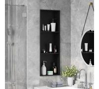 Shower Niche Shelf Matt Black Stainless Steel 92x32x10cm Wall Recessed Built-in
