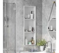 Shower Niche Shelf White Stainless Steel 90x30x9.5cm Matt Painted Recess InsetXL
