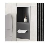 Shower Niche,Stainless Steel Embedded Wall Shelf,Bathroom Shelves,Home Bedroom Kitchen Wet Room Alcove,Shampoo Toiletry Toilet Paper Waterproof Storage Shower Organiser,Grey,20x40x12.5CM/7.88x15.75