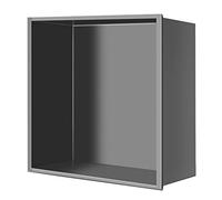 Shower Niche, Stainless Steel Niche, Waterproof Leak Proof Recessed Bathroom Shelves, Shampoo Toiletry Cosmetic Shower Organiser, Home Living Room STU,Red-32x32x12.5CM