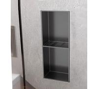 Shower Niche Wall Insert Storage, Easy Assembly Space Saving, No Tile Required Drainable Wet Room Shelf Recess