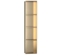 Shower Niche, Waterproof 304 Stainless Steel Alcove Shelf, Leak-Proof Wet Room Storage Organizer for Shampoo Toiletries Champagne Gold 120x28x12.5CM