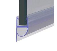 Shower or Bath Screen Door Seal | Fits 4, 5 or 6mm Glass | Round Bubble with Soft Straight Fin, Seals Gaps of Up to 15mm | 80cm, 90cm, 140cm or 2m Long | SEAL047 (200cm)