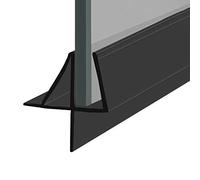 Shower or Bath Screen Door Seal | Fits 8, 9 or 10mm Glass | Seals Gaps of Up to 16mm | 80cm, 90cm, 140cm, 200cm or 250cm Long | Clear or Black | SEAL114 (Black, 25mm Sample)