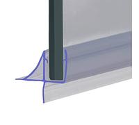 Shower or Bath Screen Door Seal | Fits 8, 9 or 10mm Glass | Seals Gaps of Up to 16mm | 80cm, 90cm, 140cm, 200cm or 250cm Long | Clear or Black | SEAL114 (Clear, 25mm Sample)