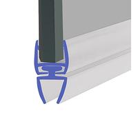 Shower or L Shaped Bath Screen Door Seal | Fits 4, 5 or 6mm Glass | Seals Gaps of Up to 13mm | Compatible Corner Piece | 80cm, 90cm, 140cm or 200cm Long | Clear | SEAL151 (80cm)