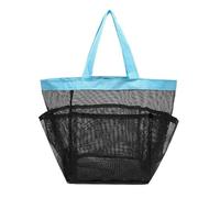 Shower Organizer Bag, Black Portable Mesh Shower for Ideal for Outdoor and Storage with Mesh and Crafted from Fabric Everything is Within Reach (Blue)