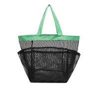 Shower Organizer Bag, Black Portable Mesh Shower for Ideal for Outdoor and Storage with Mesh and Crafted from Fabric Everything is Within Reach (Green)
