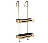 Shower Organizer Caddy with Hooks, Rust Proof Pantry Rack, Drill-Free | Hanging Shower Organizer Caddy, Rust-Proof Bathroom Storage Rack with Hooks for Easy Access, Ideal for Shower and Pantry Use