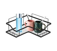 Shower Organizer Corner, L-Shaped with Metal Frame, Rustproof Storage Rack, Durable Steel Organizer, Adhesive Wall Mount with Sleek Finish, Household Shelf for Kitchen and Dorm