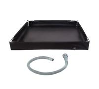 Shower Pan - Folding Basin with Drain Pipe for Adults Camping, Outdoor Travel, Easy Water Disposal, Bathing Tray, Compact Ideal for Hiking Adventures, Waterproof PVC, Portable Pack
