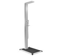 vidaXL Outdoor Shower With Tray Wpc Stainless Steel, Grey