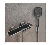 Shower Panel, Small Household Digital Display Shower Set, Gunmetal Gray Split Simple Shower Without Overhead Spray Home Bathroom(Bianco) LWX