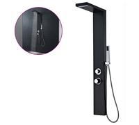 Shower Panel System Matte Black 201SS 15x47x114cm Rainfall & Jets with Handhelds