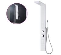 Vidaxl Shower Panel System Aluminium Matte Black, Black