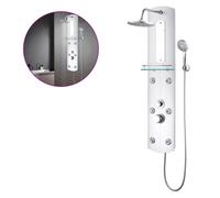 Shower Panel Unit 25x43x120cm Silver Bathroom Waterfall Jet Column Wall vidaXL