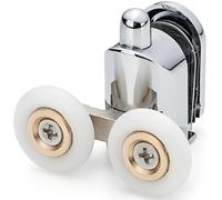 Shower Part Twin/double Bottom Shower Door Roller/wheel/runner. 23mm Diameter, 6mm Thickness, Chromed Plastic Cover Replacement