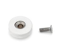 Shower Part U Grooved Shower Door Rollers, 4x, 22mm Diameter, 6mm Thickness, Silver, Nylon, Stainless Steel Bearing, Kermi Compatible