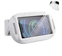 Shower Phone Holder - Suction Wall Cell Smartphone Cradle | No-Drilling Bathroom Kitchen Bedroom Dormitory Hotel Indoor Glass Tile Mirror Mount Stand Anti-Fog, High Sensitive HD Touchscreen