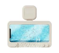 Shower Phone Holder - Waterproof Wall-Mount Suction Stand with 360° Rotation Speaker Case | Shockproof Touchscreen Bathroom Kitchen Bedroom Dorm Hotel Indoor Mirror Mount Universal Smartphone Accessor