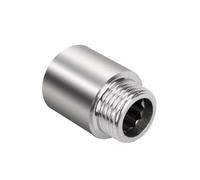 Shower Pipe Extension Pipe Bathroom Accessories Internal and External Thread Shower Head Extension Pipe Stainless Steel Tube(15mm)