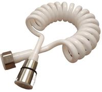 Shower Pipe Hose,Plastic Water Toilet Bidet Sprayer Flexible Shower Head Hose Telephone Line Bathroom Accessories(White,200cm)