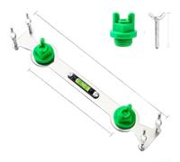 Shower Pipe Leveler, 4-Point Stainless Steel, Hot Cold Water Positioning Tool with Magnetic Pickup, Built-in Bubble for Accurate Fixture Alignment, Essential for Bathroom Plumbing Installation(A)