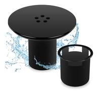 Shower Plughole Cover 90mm / 115mm, Fast Flow (Black) by Chrome Shower Tray Drain Cover