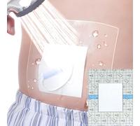 Shower Protection Sheet with Border - 12" x 14", 7 Count - Waterproof Wound Cover for Showering Dressing Surgical Bandage Shower Protector for Sensitive Skin