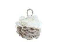 Shower Puff 2Pcs Soft Shower Mesh Foaming Sponge Exfoliating Scrubber Gray Bath Bubble Ball Body Skin Cleaning Tool Bathroom Accessories(Beige)