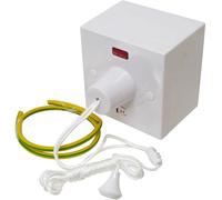 Shower Pull Cord Switch Double Pole 50 Amp Ceiling Switch with 47mm Pattress Box and Earth Sleeving ideal Shower up to 10.5kW On/Off Indicator
