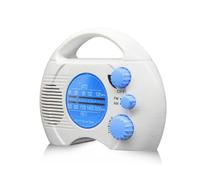 Shower Radio Water Proof, Portable Bathroom Radio AM FM Volume Adjustable, for Home Hot Tub Bathroom Outdoor, Easy Tuning
