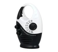 Shower Radio, Waterproof, Clear Sound Powerful, Battery Operated, Space-Saving for Bathroom, Black