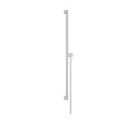 hansgrohe 24405700 Unica S Puro 90 cm mit Easy Slide Handbrausehalter und Isiflex Brauseschlauch 160 cm Mattweiß Shower Rail, matt White, Brausestange 90cm
