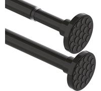 Shower Rail, No Drilling, Extendable Curtain Rod for Clamping, Telescopic Rod, Shower Curtain Rail for Bathroom, Bedroom, Black (85-220CM, Φ32 mm)