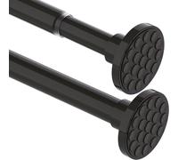 Shower Rail No Drilling Extendable Curtain Rod Shower Curtain Rail for Bathroom,Bedroom,Wardrobe Black (69-90CM Φ25mm)