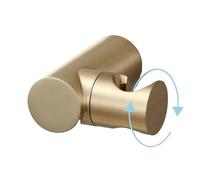 Shower Rail Slider,Shower Head Holder,Adjustable Handheld Brass Shower Head Bracket, Wall Mounted Round Shower Wand Holder, Punch Hole Installation(Gold)