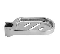 Shower Rail Soap Holder, Soap Dish Holder for Shower, Clips on Bathroom Soap Holders ABS Adjustable Shower Rod Slide with Hollow Out Design for Tube Pipe Rod Pole Bathroom Kitchen Sink