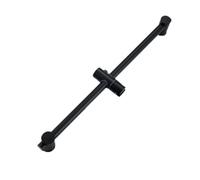 Shower Riser Rail Rotatable, Wall Mounted Adjustable Shower Head Holder Bar Segmented No-Drill, 66 Inch SUS304 Stainless Steel Brushed Polished Shower Rail (Black)