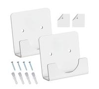 Shower Rod Holders - Wall Mount 2X Acrylic, Shower Blanket Rod, Holder Invisible Closet Pipe Retainer for Wardrobe Clothes Rail Durable, Practical Convenient, Easy to Use