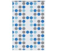 Shower Roller Blind 160 x 240 cm Circle Pattern 100% PEVA Water-Repellent and Quick-Drying with Pull Cord Can be Mounted Left or Right Includes Mounting Material for Bathtub, Shower